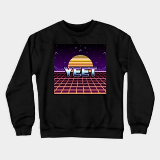 Synth Wave Background - YEET Crewneck Sweatshirt